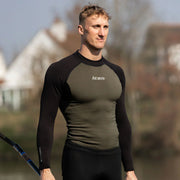 Férfi hosszú ujjú, Tecnostretch™ Performance evezős aláöltözet - Zöld, szemből 2.